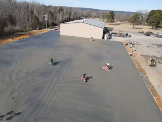 Commercial equipment pad installation